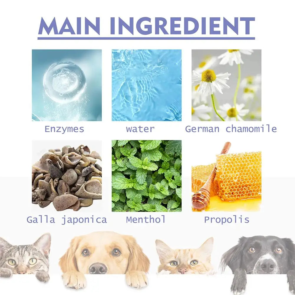 30ml Pet Spray Dog Oral Care Pet Freshener Supply Deodorant Bad Breath Teeth Cleaning Plaque Care Remover Breath Pet Accessories