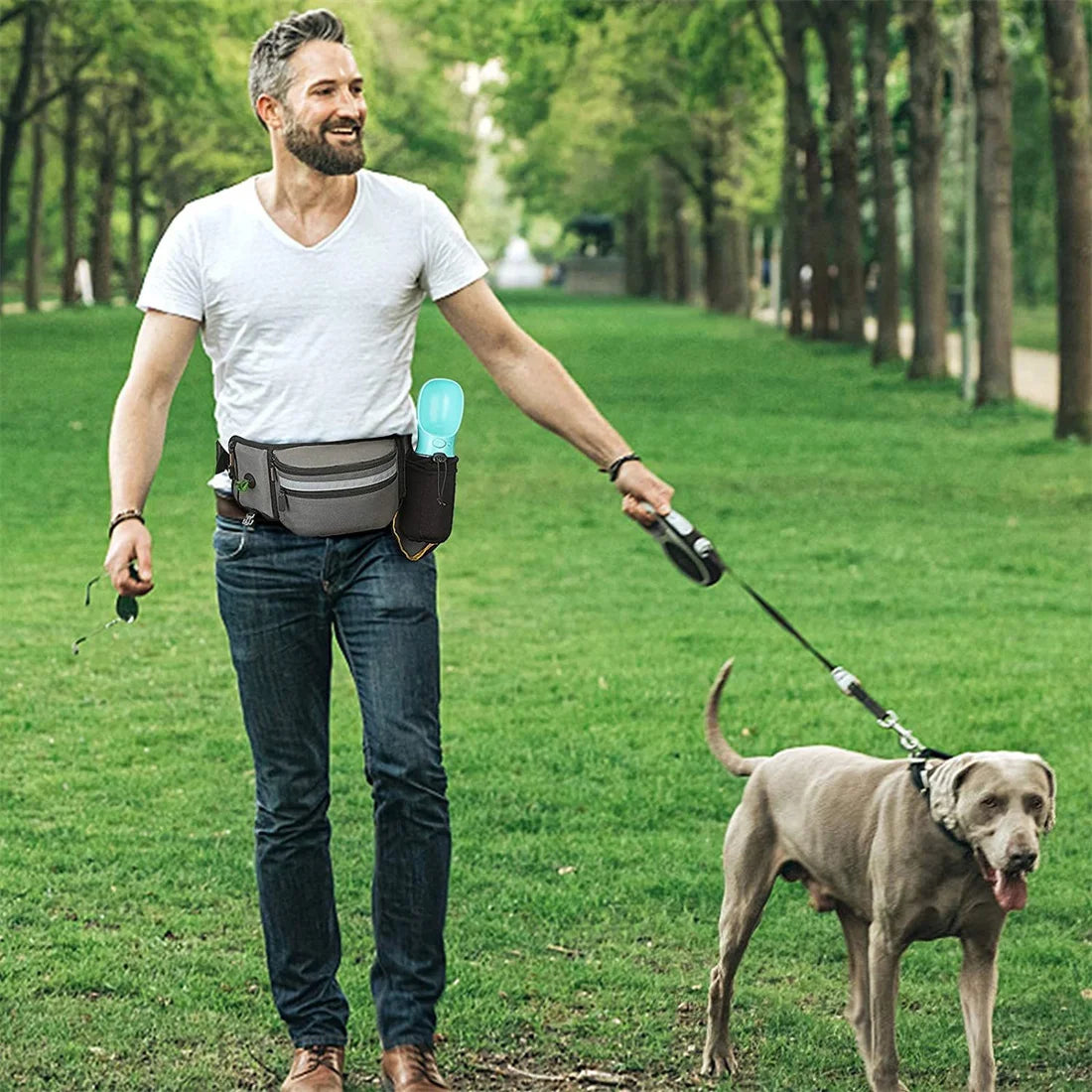 Dog Outdoor Training Waist Bag Multi-functional Dog Feeding Snack Bag Portable Walking Travel Dogs Treat Pouch With D Ring