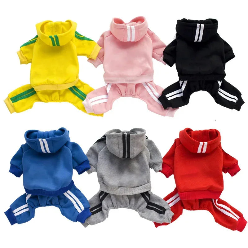 Classic Fashion Dog Hoodie, Four-Leg Design Pet Apparel, Puppy Dog Sweater for Small to Medium Breeds
