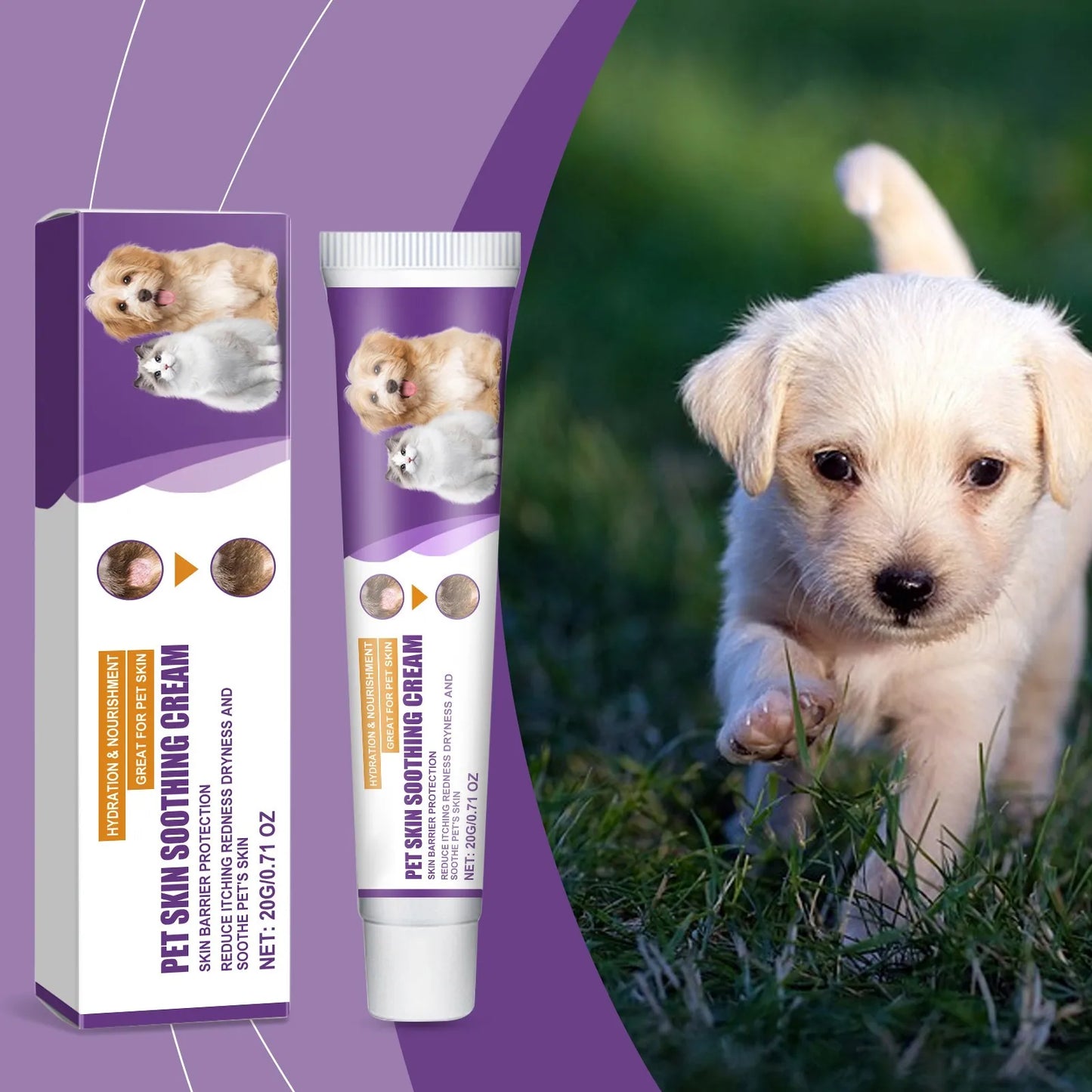 Pet Skin Care Cream Dry Itchy Skin Soothing Lotion For Dogs And Cats Itchy Skin Relief Cream For Cats Paw Lotion Soothing Balm