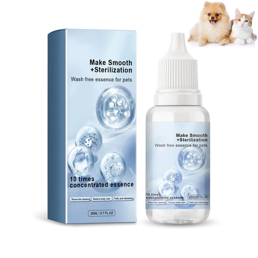 20ml Pet Hair Cleaning Leave-in Serum Gentle Deodorizing Easy to Use Serum for Cats Dogs Pet Grooming Serum