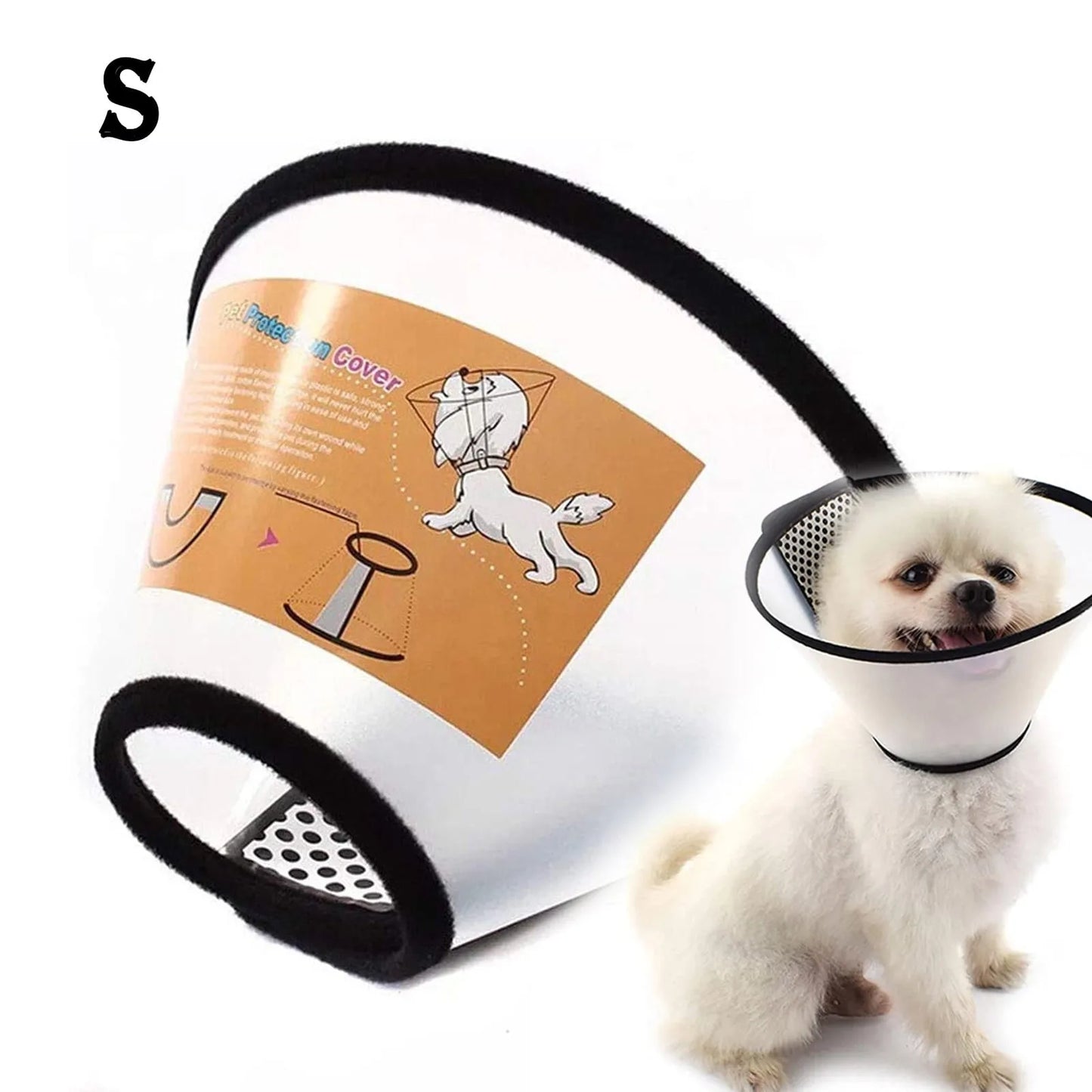 Pet Elizabethan Collar for Dogs Comfy Cones to Stop Licking Protective Collar for Dog After Surgery Anti-Bite Lick