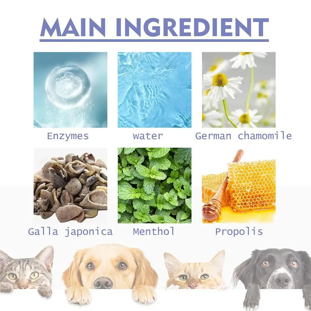 30ml Pet Spray Dog Oral Care Pet Freshener Supply Deodorant Bad Breath Teeth Cleaning Plaque Care Remover Breath Pet Accessories