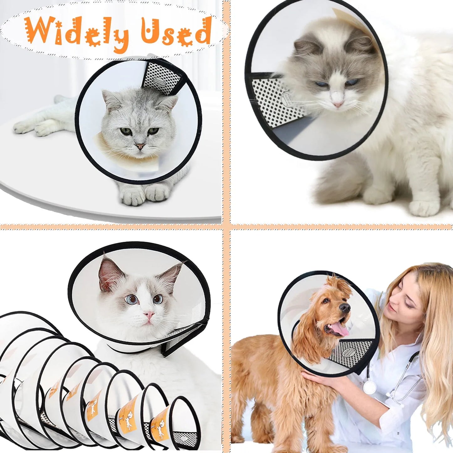 Pet Elizabethan Collar for Dogs Comfy Cones to Stop Licking Protective Collar for Dog After Surgery Anti-Bite Lick