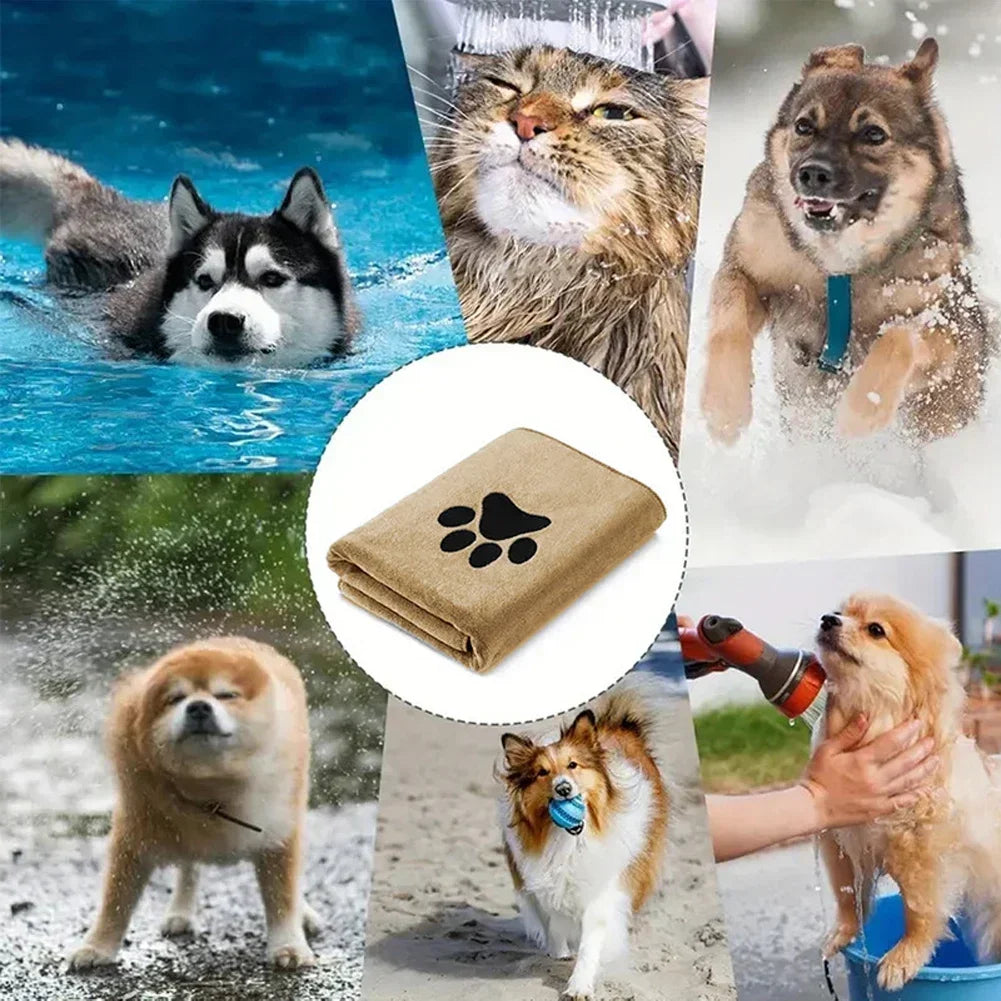 1Pc Pet Towel Soft, Thickened and Quick-drying Small Large Dog Cat Bath Towel Absorbs Water and Does Not Shed Hair