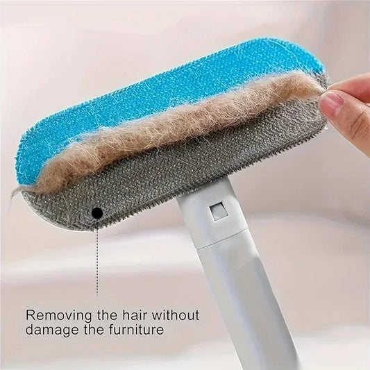 Multifunctional Long-Handled Pet Hair Cleaning Brush Manual Window Cleaner for Cats And Dogs - Easy Reach Grooming Tool