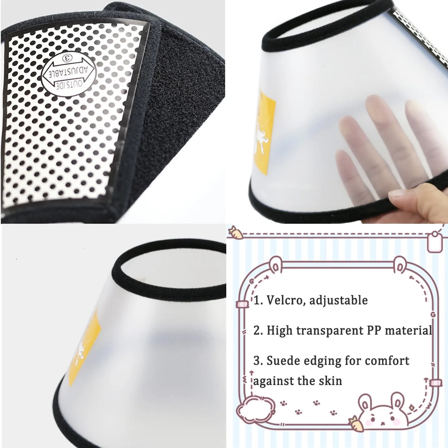 Pet Elizabethan Collar for Dogs Comfy Cones to Stop Licking Protective Collar for Dog After Surgery Anti-Bite Lick