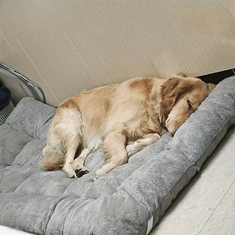 Large Plush Dog Bed Sofa Thickened Super Soft Polyester Pet Mat Dog Crate Mat Bed For Small Medium Large Dog Bed