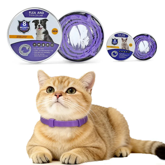 Pet Flea Collars Cat & Dog Safe Effective External Deworming Neck Collars Calming Cat Anxiety Relief Stress