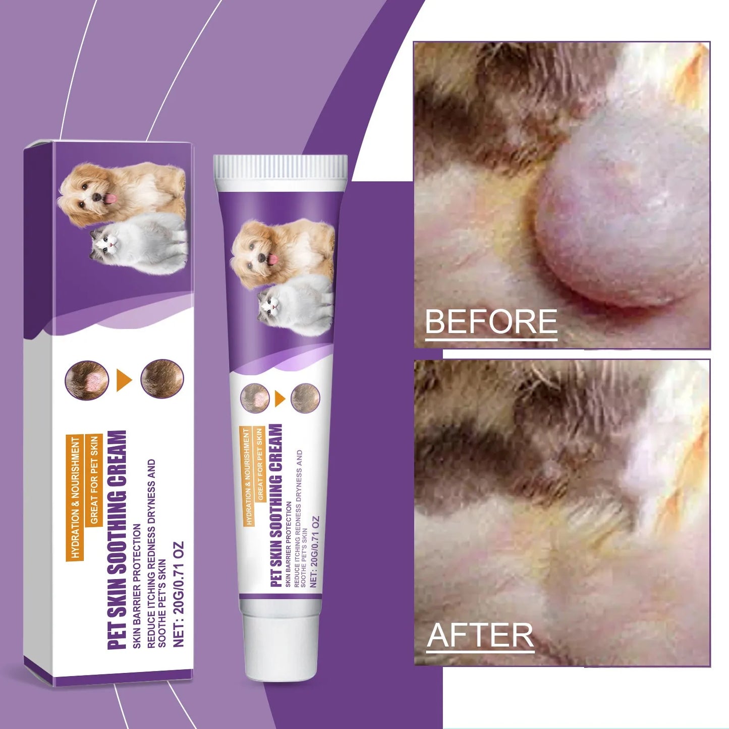 Pet Skin Care Cream Dry Itchy Skin Soothing Lotion For Dogs And Cats Itchy Skin Relief Cream For Cats Paw Lotion Soothing Balm