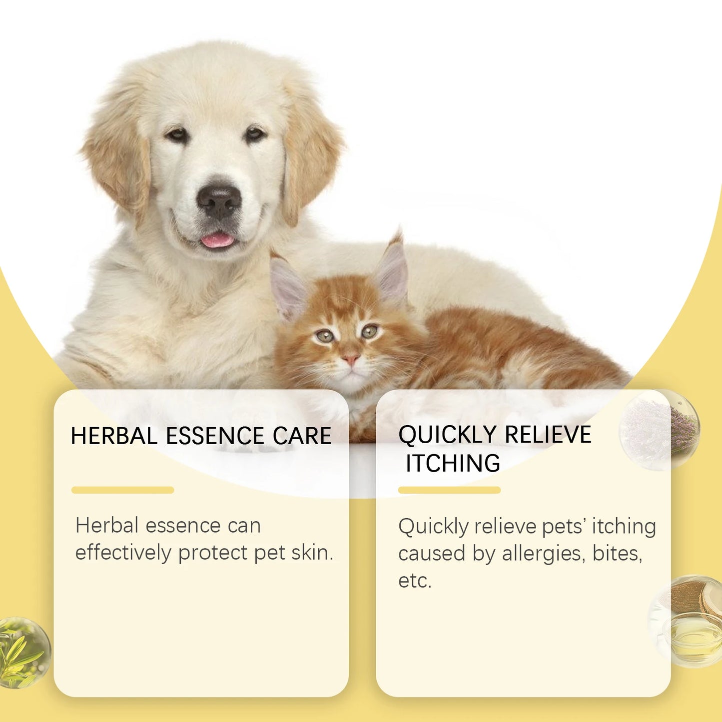 YEGBONG 50ml Pet Skin Care Spray Gentle Formula Soothing Discomfort Relief Vet Recommended for Dogs Cats All Breeds Daily Use