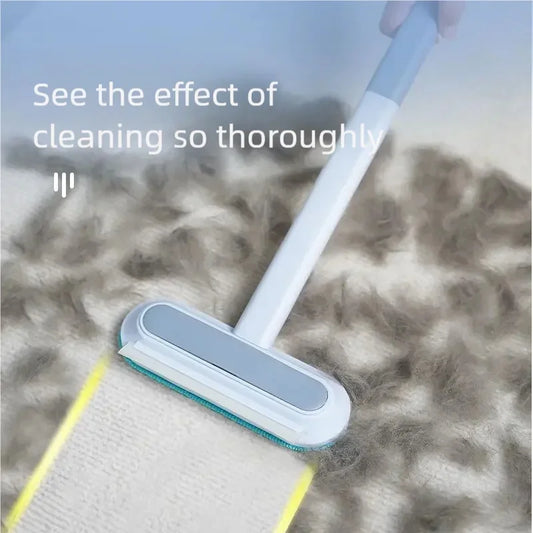 Multifunctional Long-Handled Pet Hair Cleaning Brush Manual Window Cleaner for Cats And Dogs - Easy Reach Grooming Tool