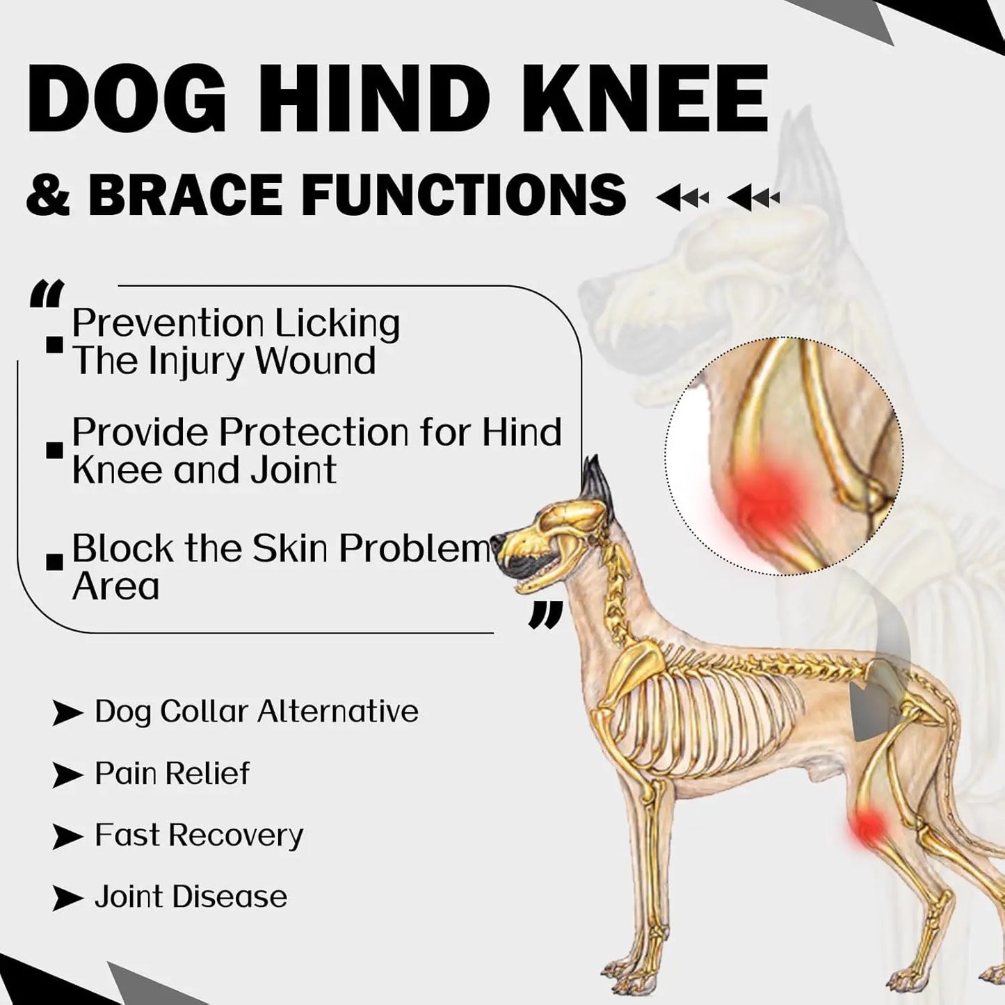 Dog leg rehabilitation suit, pet cover to prevent licking wound elbow protection, dog rehabilitation instead of sprain nursing
