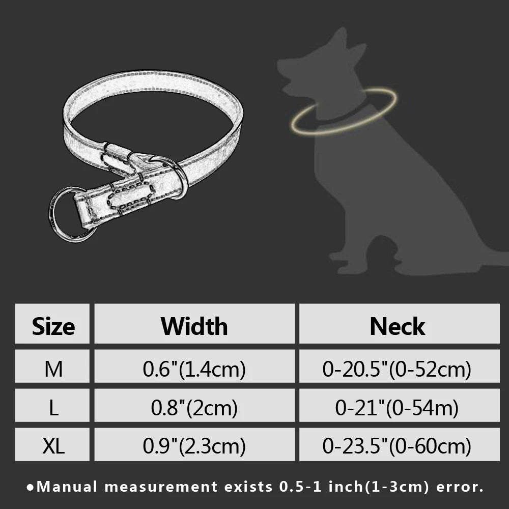 Durable Slip Real Leather Dog Collars Medium Large Dogs Choke Training Collar for Labrador German Shepherd Pet Black Brown