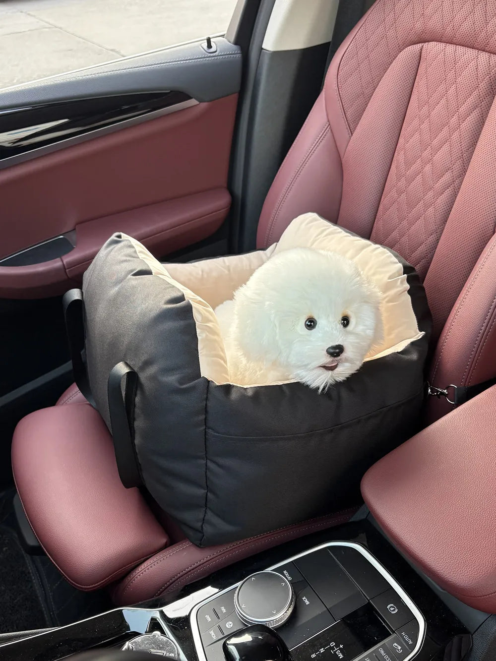Dog Car Seat with Safety Belt Four Season Universal Pet Ooster Nest Cushion Washable Dogs Cats Sofa Bedding Travel Mattress